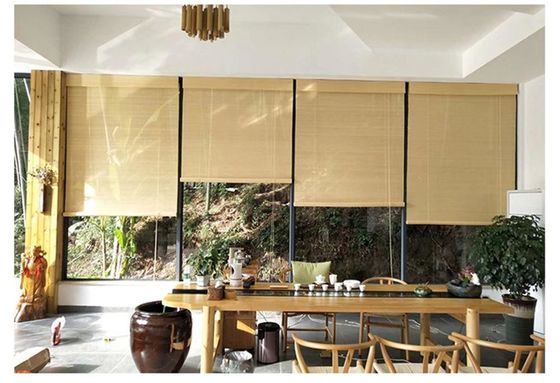 Sunshade κουρτίνες τύπων ξενοδοχείων, τυφλοί μπαμπού μπαλκονιών για το ξενοδοχείο γραφείων μελέτης δωματίων τσαγιού