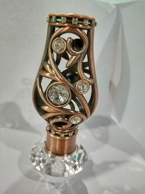 25mm ο στρογγυλός χαλκός ακρών ράβδων κουρτινών μετάλλων διακοσμητικός αυξήθηκε χρυσός υλικός ODM