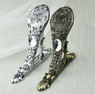 28/19mm βαρέων καθηκόντων ασημένια τοποθετημένα τοίχος εξαρτήματα κουρτινών υποστηριγμάτων κουρτινών διπλά