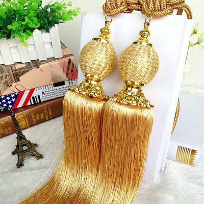 υψηλός - χρυσό διακοσμητικό σχοινί σχοινιών ποιοτικού μπλε κόκκινο βελούδου για την κουρτίνα για τις κουρτίνες και την παρέκκλιση