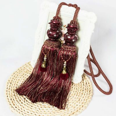 υψηλός - χρυσό διακοσμητικό σχοινί σχοινιών ποιοτικού μπλε κόκκινο βελούδου για την κουρτίνα για τις κουρτίνες και την παρέκκλιση