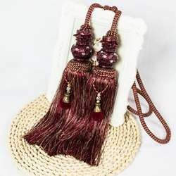 υψηλός - χρυσό διακοσμητικό σχοινί σχοινιών ποιοτικού μπλε κόκκινο βελούδου για την κουρτίνα για τις κουρτίνες και την παρέκκλιση