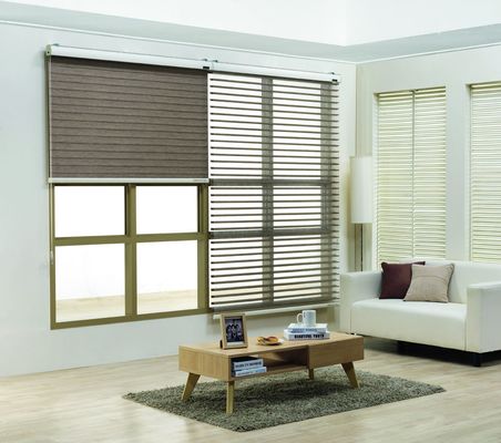 Slat 610gsm αργιλίου κουρτίνες 60mm τύπων ξενοδοχείων αντι UV υλικό πολυεστέρα PVC